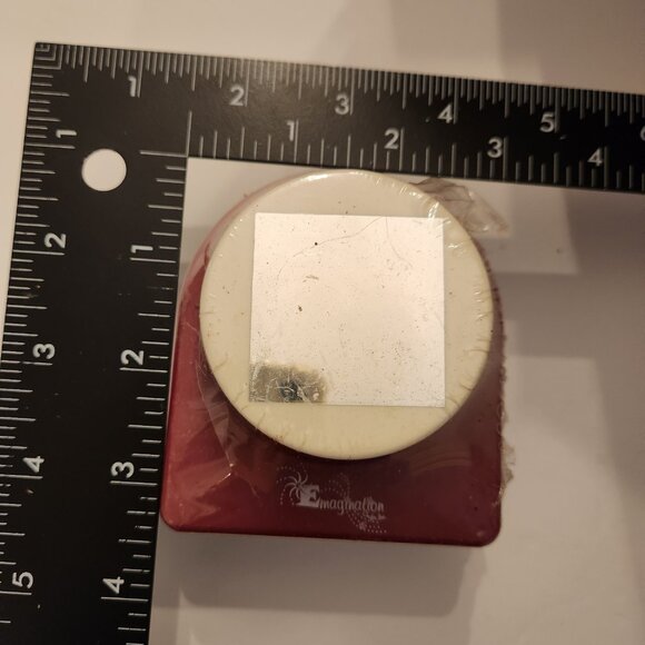 Square 1.5 Inch Super Jumbo Hole Punch Emagination paper Scrapbook Craft Shapes - Picture 2 of 5